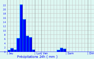 Graphique des précipitations prvues pour Stattmatten