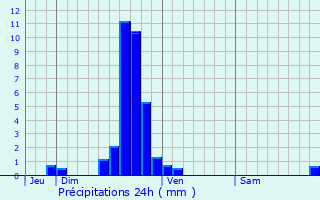 Graphique des précipitations prvues pour Schandel