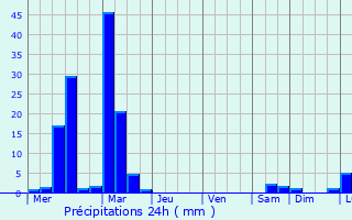 Graphique des précipitations prvues pour Winfield