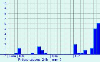 Graphique des précipitations prvues pour Wintershouse