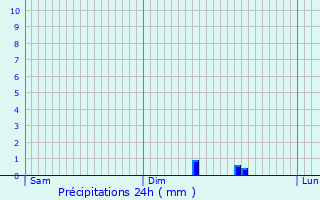 Graphique des précipitations prvues pour Rippig