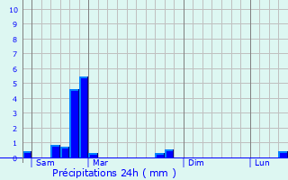 Graphique des précipitations prvues pour Fay-sur-Lignon