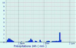 Graphique des précipitations prvues pour Schneideschhof