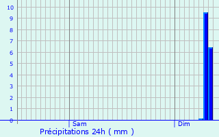 Graphique des précipitations prvues pour Ri
