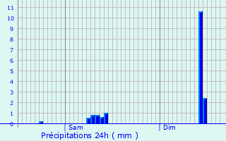 Graphique des précipitations prvues pour Schwachtgesmhle