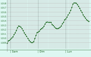 Graphe de la pression atmosphrique prvue pour Neumarkt-Sankt Veit