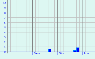 Graphique des précipitations prvues pour Starokamyshinsk