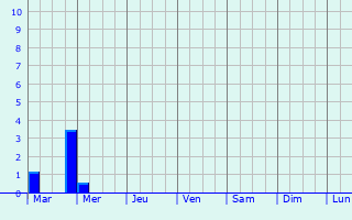 Graphique des précipitations prvues pour Rotonda