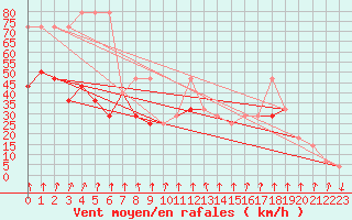 Courbe de la force du vent pour Alpinzentrum Rudolfshuette