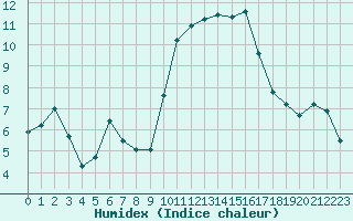 Courbe de l'humidex pour Grasque (13)