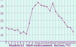 Courbe du refroidissement olien pour Leucate (11)