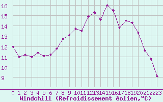 Courbe du refroidissement olien pour Cognac (16)