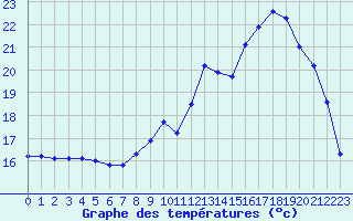 Courbe de tempratures pour Amur (79)