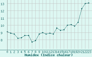 Courbe de l'humidex pour Saint-Mdard-d'Aunis (17)