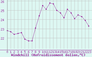 Courbe du refroidissement olien pour Nice (06)