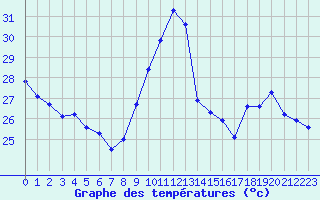 Courbe de tempratures pour Leucate (11)