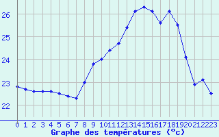 Courbe de tempratures pour Cap Pertusato (2A)