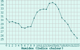 Courbe de l'humidex pour Grasque (13)