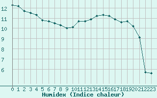 Courbe de l'humidex pour Besanon (25)