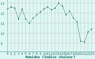 Courbe de l'humidex pour Pointe de Chassiron (17)