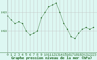 Courbe de la pression atmosphrique pour Amur (79)