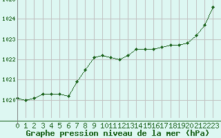 Courbe de la pression atmosphrique pour Ile d