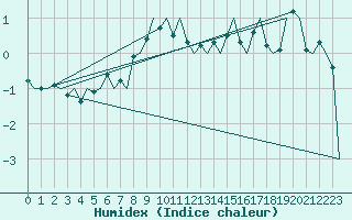 Courbe de l'humidex pour Storkmarknes / Skagen