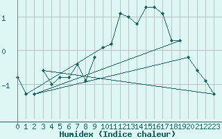 Courbe de l'humidex pour Berne Liebefeld (Sw)