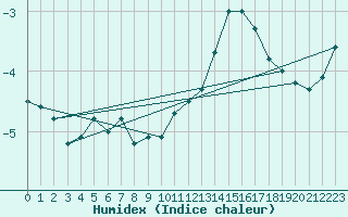 Courbe de l'humidex pour Ineu Mountain