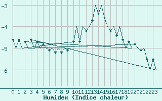 Courbe de l'humidex pour Neuburg / Donau