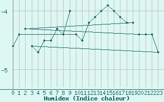 Courbe de l'humidex pour Hornsund