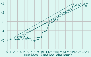 Courbe de l'humidex pour Fassberg