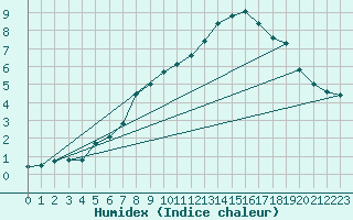 Courbe de l'humidex pour Mont-Aigoual (30)