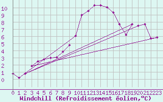 Courbe du refroidissement olien pour Bremervoerde