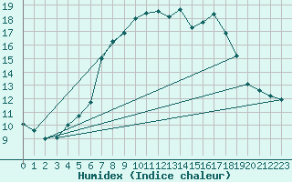 Courbe de l'humidex pour Variscourt (02)