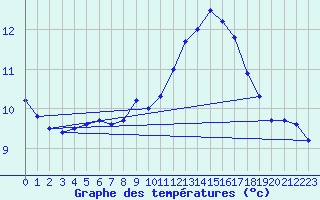 Courbe de tempratures pour Geisenheim