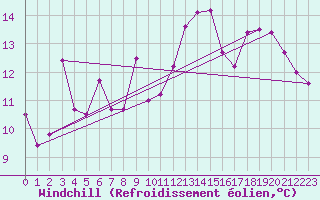 Courbe du refroidissement olien pour la bouée 62023