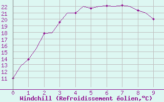 Courbe du refroidissement olien pour Kalgoorlie Boulder Amo