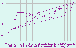 Courbe du refroidissement olien pour la bouée 6200024