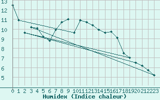 Courbe de l'humidex pour Bad Marienberg