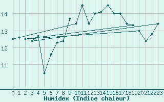 Courbe de l'humidex pour Rochefort Saint-Agnant (17)