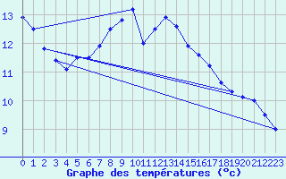 Courbe de tempratures pour Marienberg