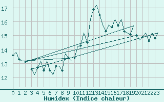 Courbe de l'humidex pour Holzdorf