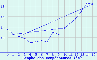 Courbe de tempratures pour Feldbach