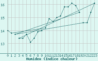 Courbe de l'humidex pour Buholmrasa Fyr