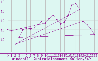 Courbe du refroidissement olien pour Cognac (16)