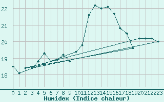 Courbe de l'humidex pour Saint-Georges-d'Oleron (17)