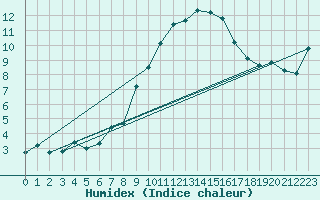 Courbe de l'humidex pour Neustadt am Kulm-Fil