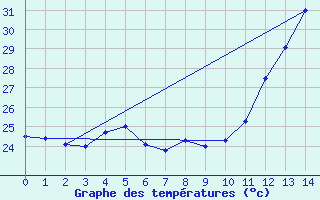 Courbe de tempratures pour Novo Repartimento