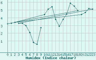 Courbe de l'humidex pour Holzkirchen